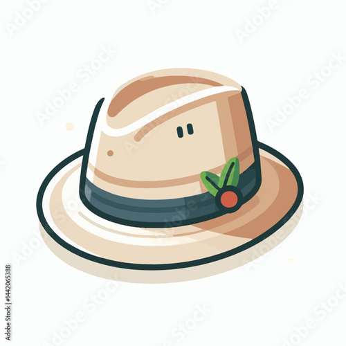 hat, fedora, fashion, design, isolated, object, accessory, retro, vintage, cap, wear, classic, white, head, style, clothing, old, illustration, vector, felt, icon, graphic, brim, element, costume, bla