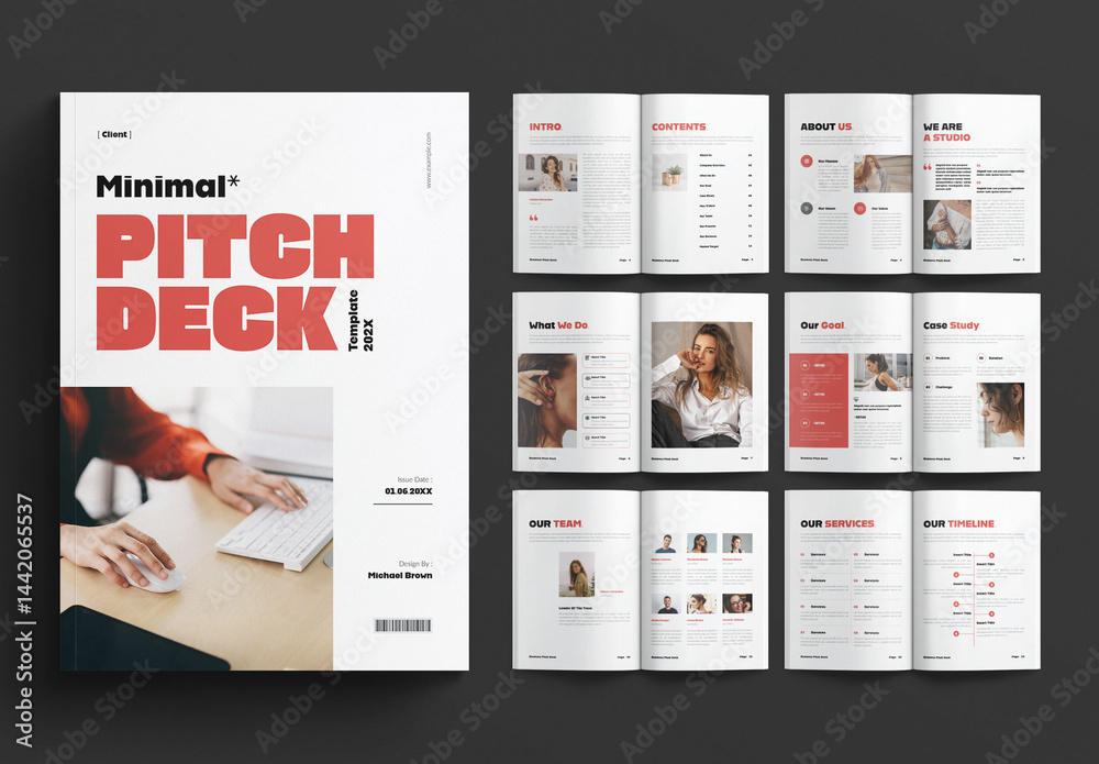 Minimal Pitch Deck Template Stock Template | Adobe Stock
