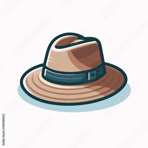 hat, fedora, fashion, design, isolated, object, accessory, retro, vintage, cap, wear, classic, white, head, style, clothing, old, illustration, vector, felt, icon, graphic, brim, element, costume, bla