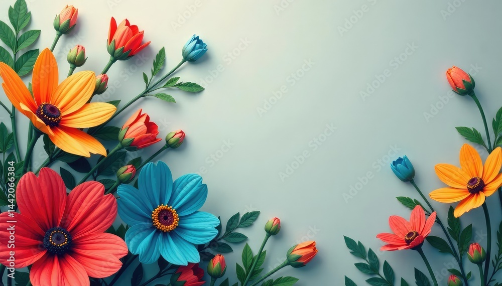 Obraz premium Subtle, repeating floral motif on a muted background , romantic, blossom, texture