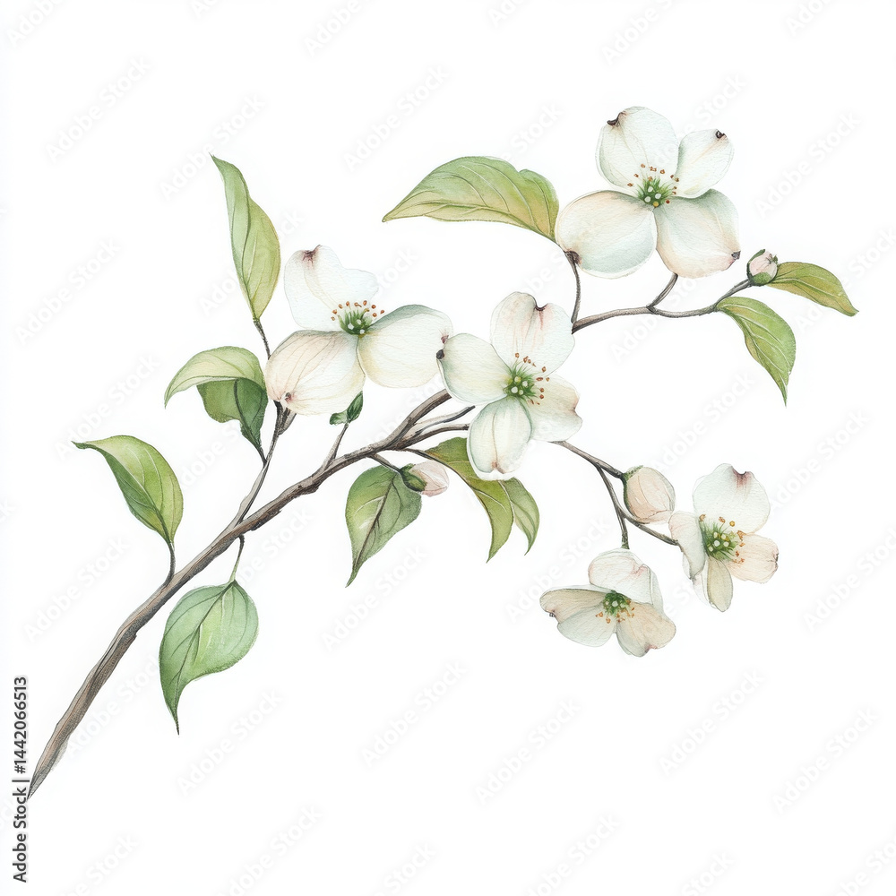 Obraz premium Realistic boho flower blooms with such pure delight and simple elegance