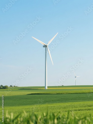 Wallpaper Mural Wind Turbines in a Green Field Torontodigital.ca
