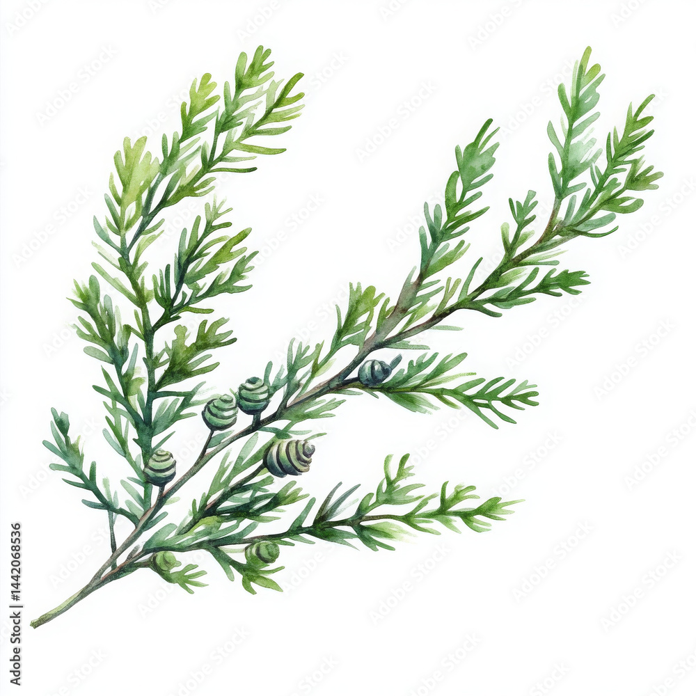 Fototapeta premium Boho botanical illustration evokes calm, nature inspired feel