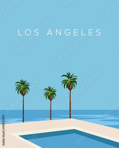 Los Angeles cover, postcard