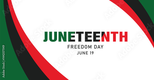 Juneteenth juneteenth national independence day. African American Independence Day. Juneteenth holiday post Banner banner,  Vector illustration Background 