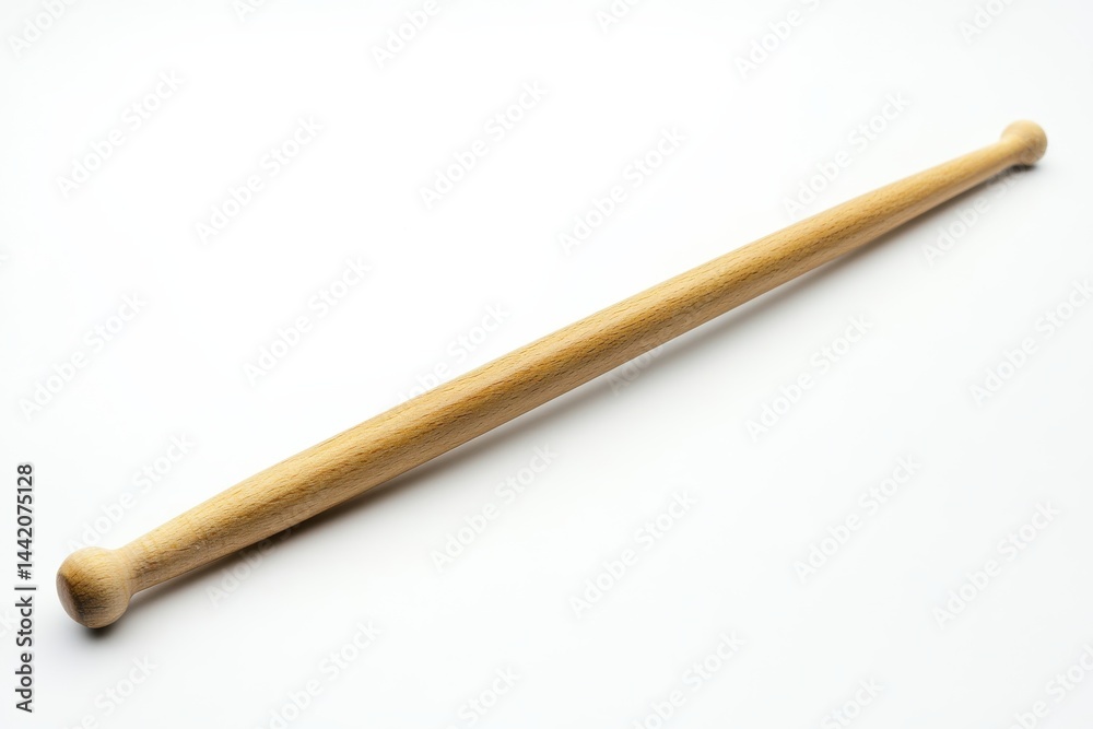Wooden drumstick light wood texture simple design isolated on white background Wooden drumstick light wood texture simple design isolated on white background