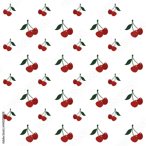 seamless background pattern with cherries