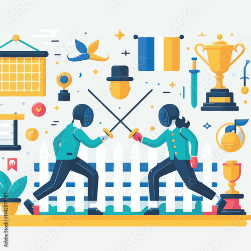 fencing, background, athlete, competition, sport, sword, isolated, active, attack, training, combat, duel, dynamic, mask, fencer, activity, fight, healthy, thrust, athletic, white, motion, equipment, 