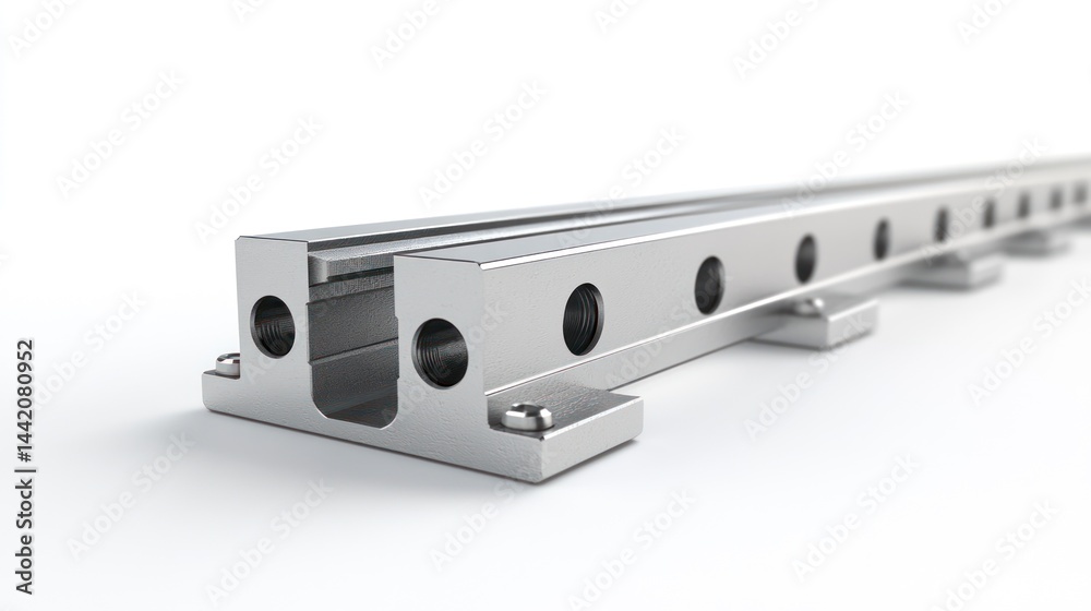 Obraz premium Industrial linear guide rail