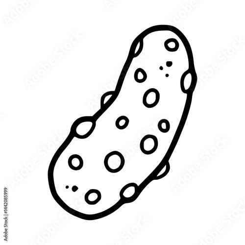 pickle outline vector illustration