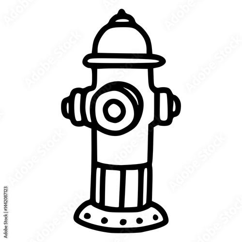 street fire hydrant line art design