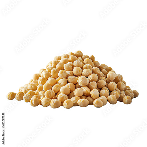 A heap of yellow Hominy, Dried corn kernels, showcasing their round shape and textured surface, ideal for culinary or health-focused content. isolated on white background and transparent background