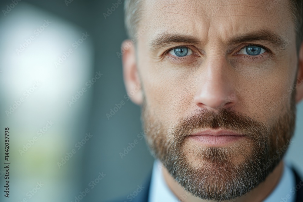 Fototapeta premium Man portrait with intense gaze