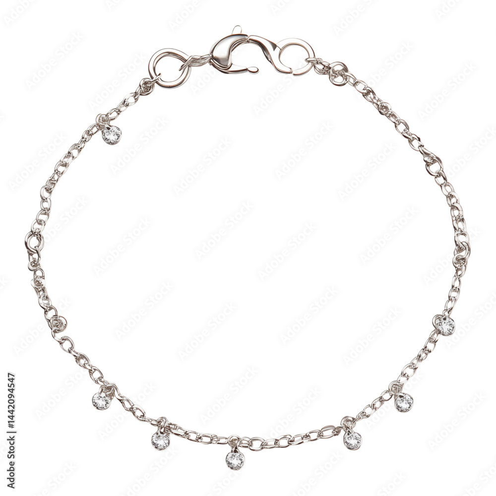 custom made wallpaper toronto digitalElegant Silver Bracelet with Sparkling Crystal Accents Isolated on transparent background