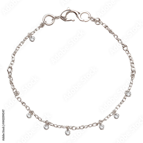 Wallpaper Mural Elegant Silver Bracelet with Sparkling Crystal Accents Isolated on transparent background Torontodigital.ca