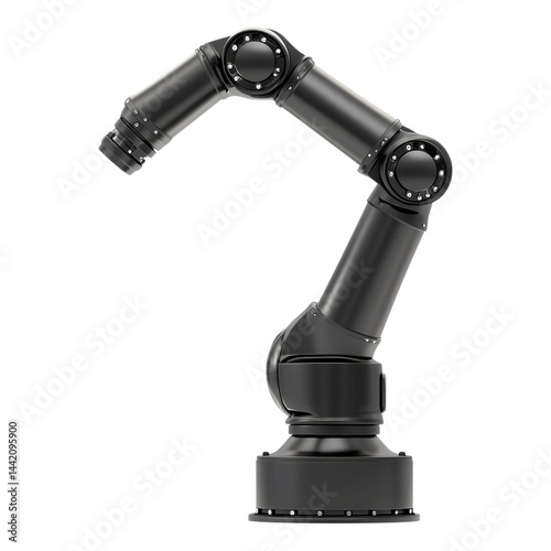 Industrial Robotic Arm for Automation and Manufacturing Operations Isolated on transparent background