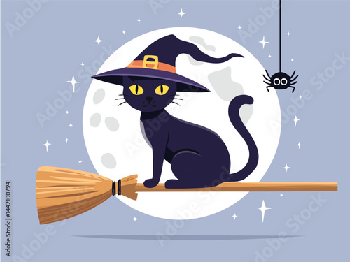 Black Kitten With Magic Hat
