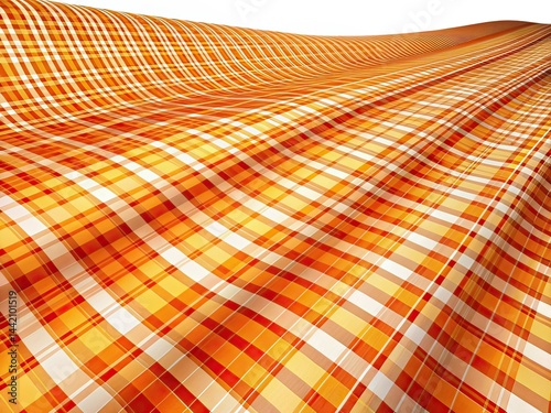 Abstract Orange Plaid Panoramic Background Design