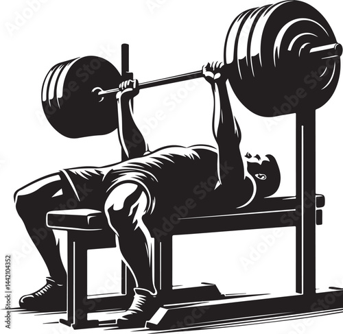Heavy Bench Press Illustration