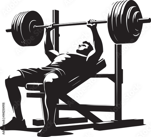 Heavy Bench Press Illustration