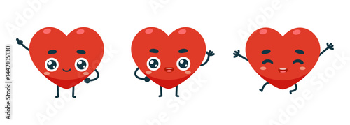 Set Cartoon images of The Red Heart