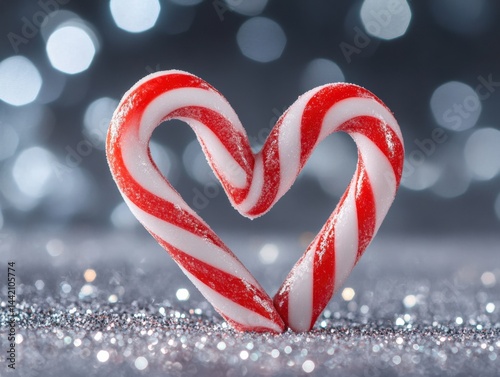 Candy canes heart for christmas