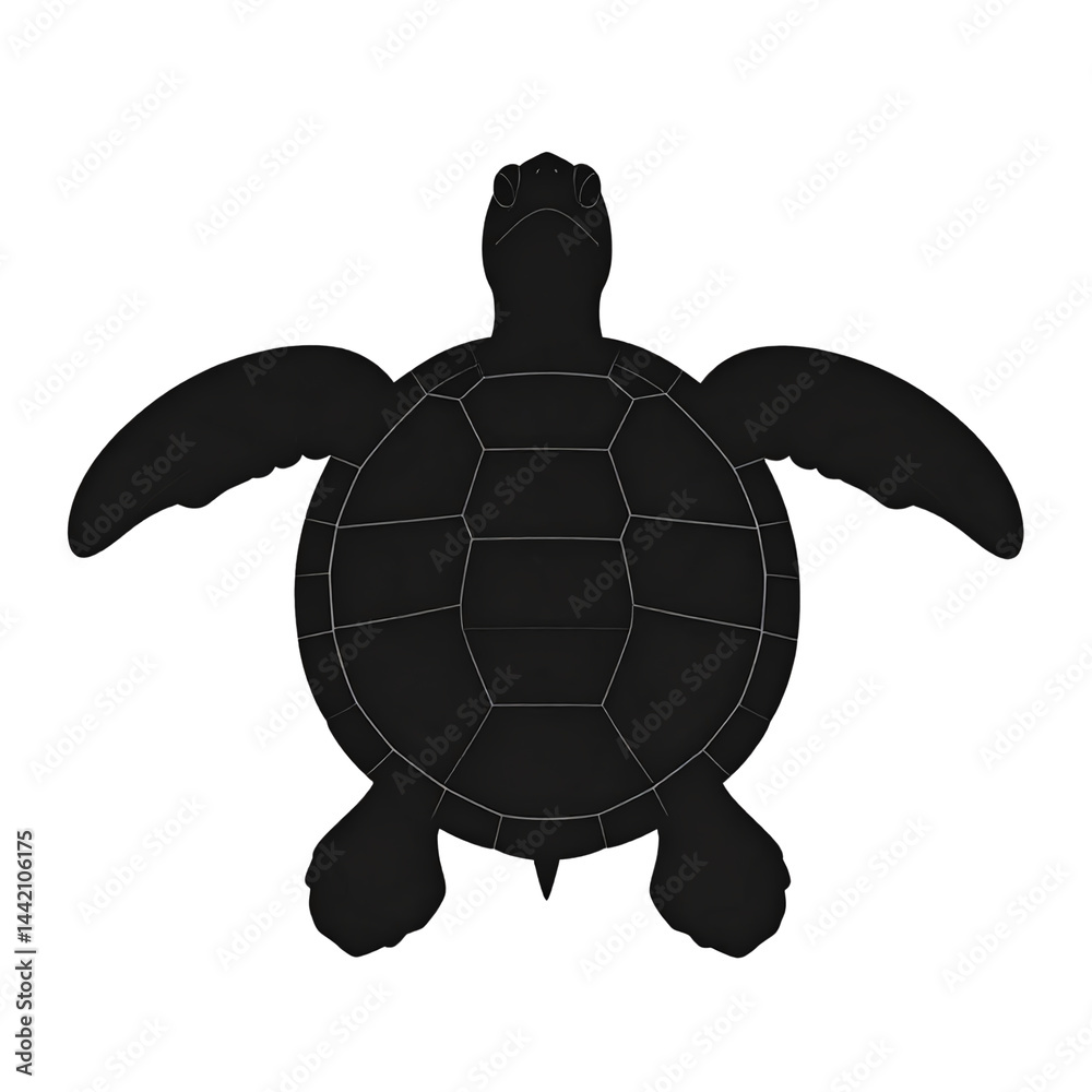 Fototapeta premium Turtle Silhouette Symmetrical