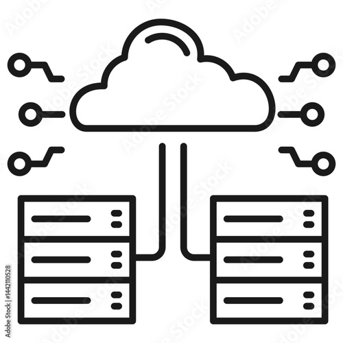 Data Center Outline Icon