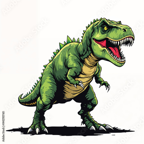 tyrannosaurus rex dinosaur vector illustration
