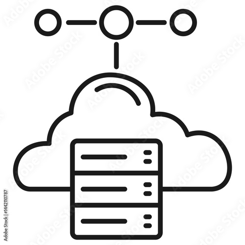 Edge Server Outline Icon
