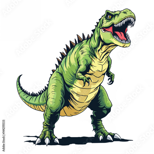 tyrannosaurus rex dinosaur vector illustration