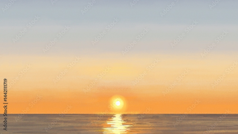 Horizon sunset background, minimal pastel design Horizon sunset background, minimal pastel design