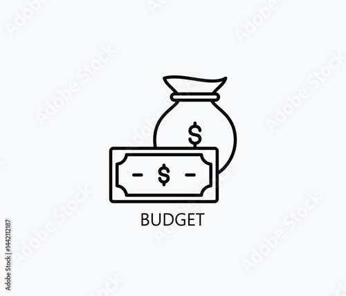 Budget Icon Or Logo Isolated Illustration