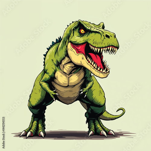 tyrannosaurus rex dinosaur vector illustration
