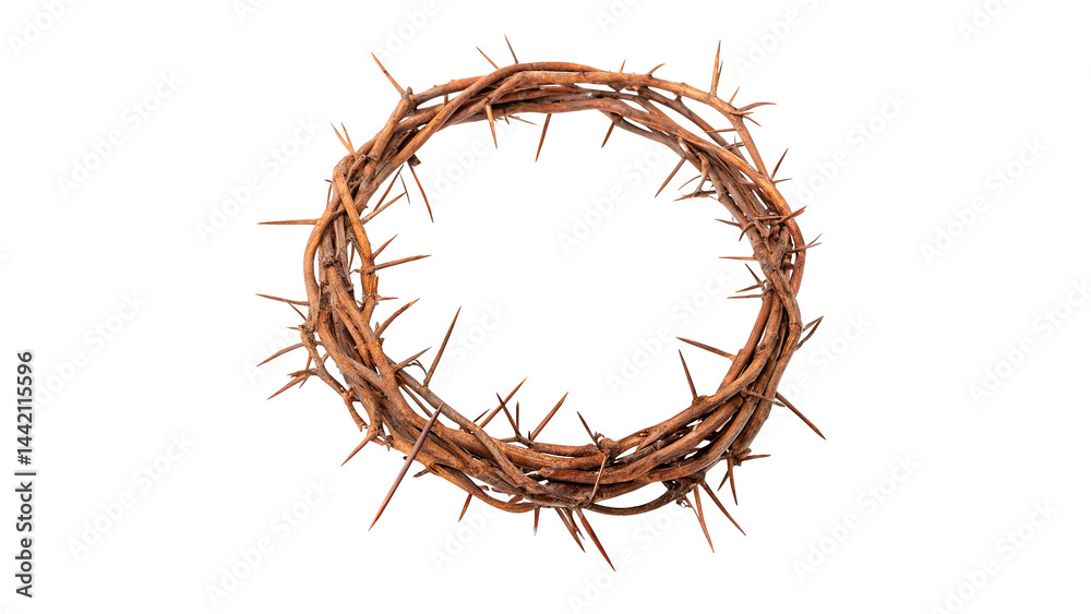 Fototapeta premium Crown of thorns isolated on transparent background