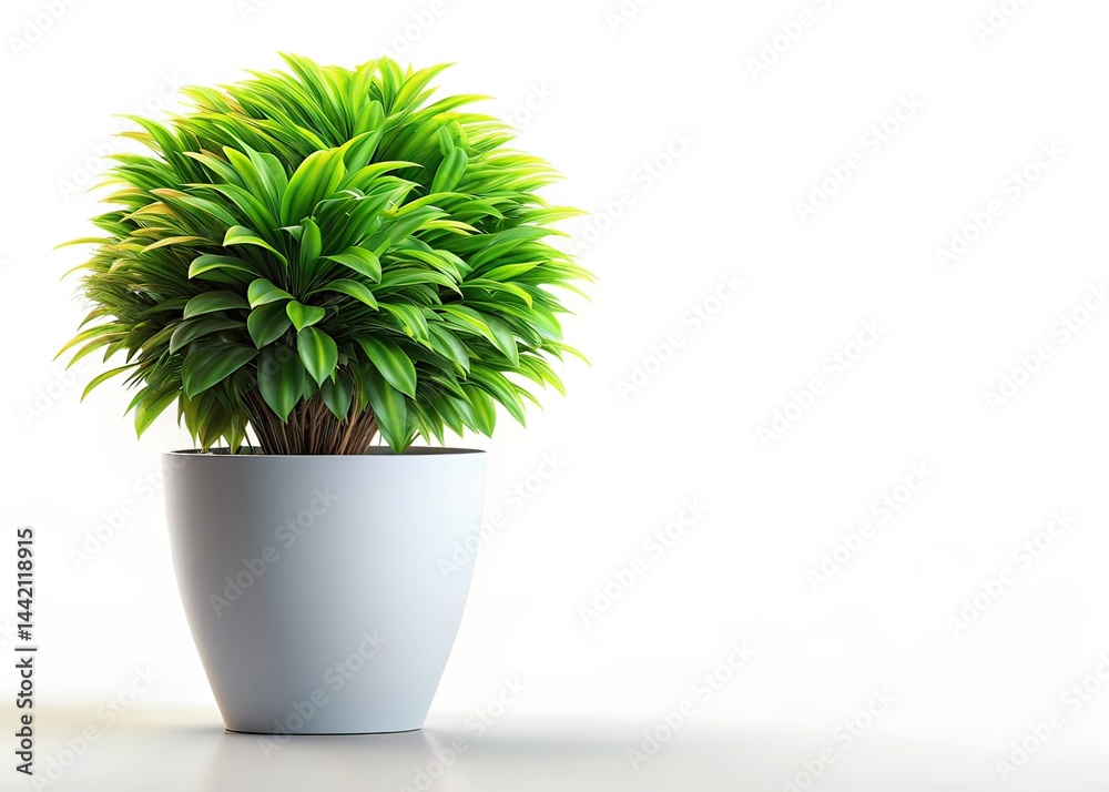 Decorative Plant in Pot - 3D Rendered Isolated
