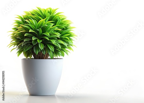 Obraz na płótnie Decorative Plant in Pot - 3D Rendered Isolated w salonie