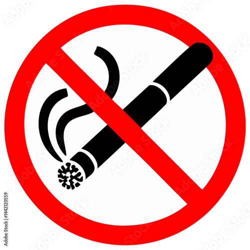 ​vector illustration simple symbol representing a No Smoking sign