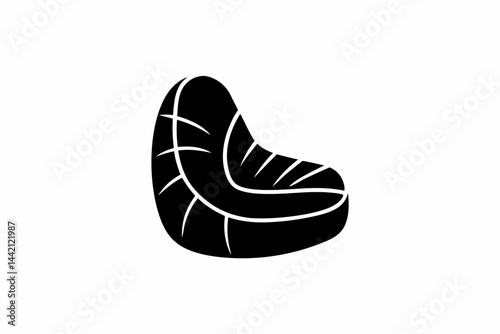 Bean Bag icon vector silhouette illustration isolated on white background