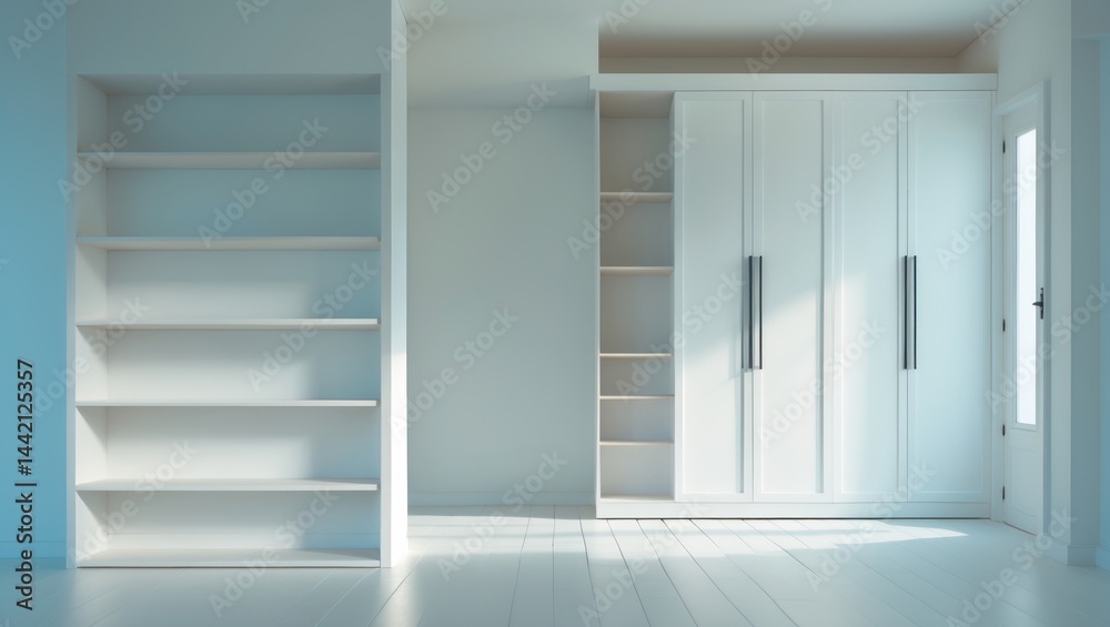 Updated room design with shelf and wardrobe - removal Updated room design with shelf and wardrobe - removal