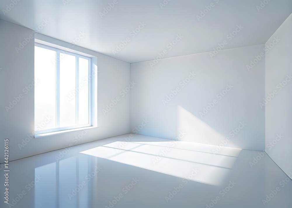 Empty White Corner, Abstract Studio, Product Presentation, 3D Room, Depth of Field Empty White Corner, Abstract Studio, Product Presentation, 3D Room, Depth of Field