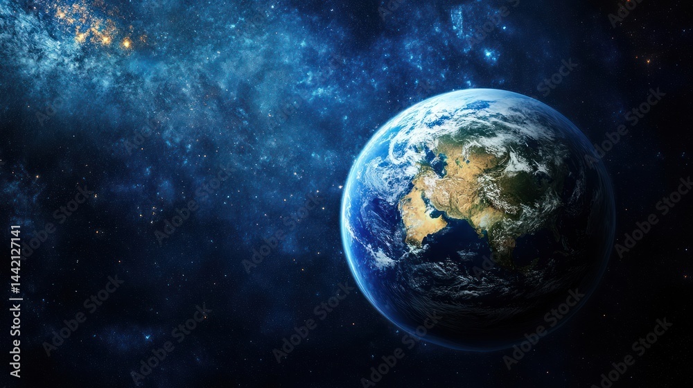 Fototapeta premium Stunning celestial view of earth in the cosmos.
