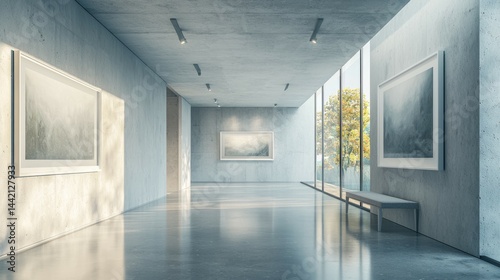 Wallpaper Mural Modern Art Gallery Interior with Minimalist Design and Natural Light Torontodigital.ca