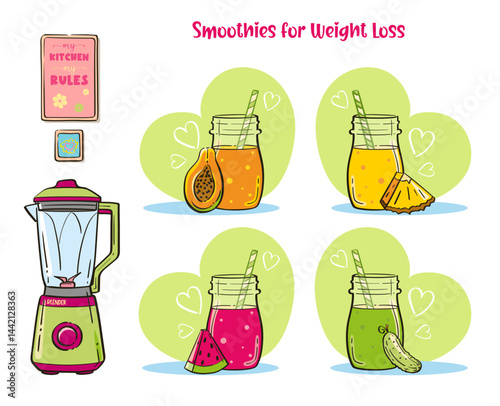 Vibrant Smoothies for Weight Loss with Blender
