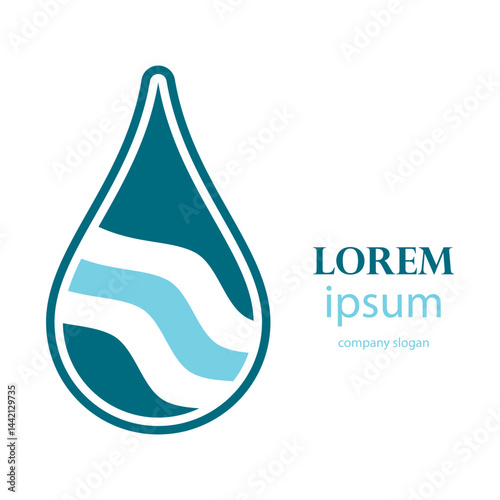 fresh blue water drop design