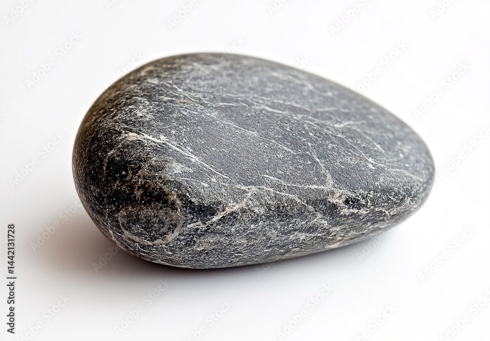 Simple smooth stone isolated creating a minimalistic natural composition