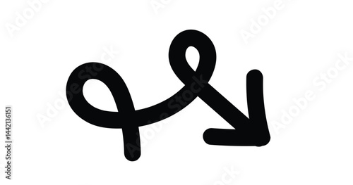 hand drawn rotating arrow