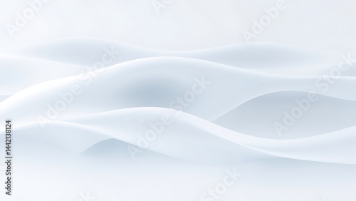 深みのある青白い立体ウェーブ