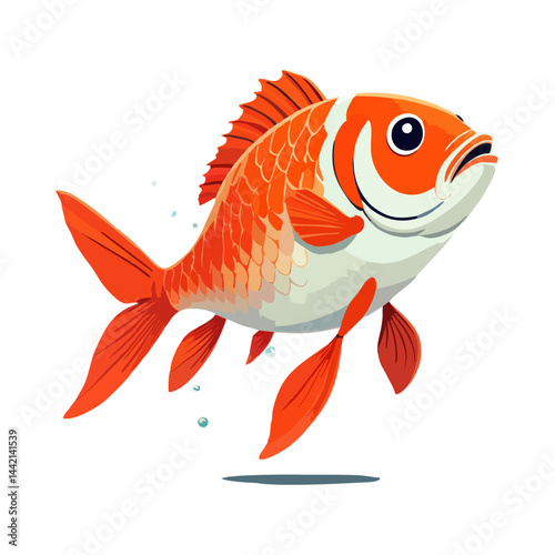 Cute fish vector graphic and illustration
