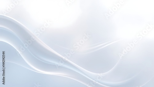 清涼感のあるライトブルーのシルクドレープ